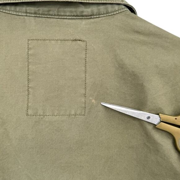 Lucky Brand Men's Army Green 100% Cotton Cargo Utility Military Jacket Pockets - Picture 6 of 9